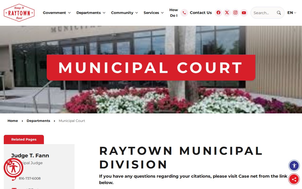 Raytown Municipal Court official webpage